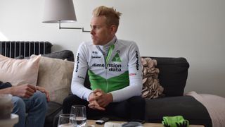 Julien Vermote speaking to Cyclingnews
