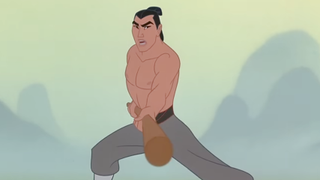 Shang singing "I'll Make A Man Out Of You" in Mulan.