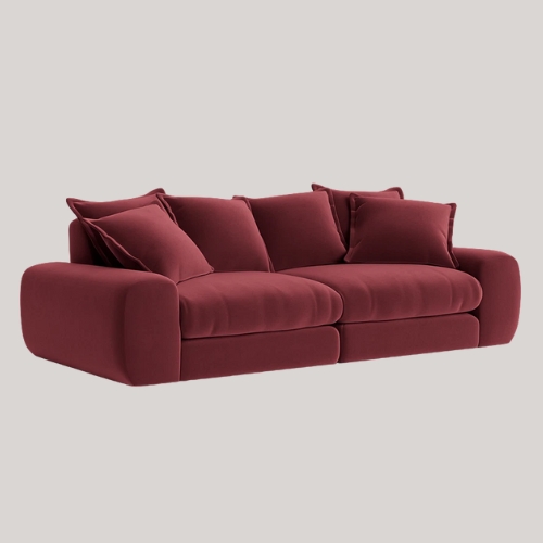 Loaf, Wodge Modular Sofa - Medium - Drenched Damsons Clever Velvet