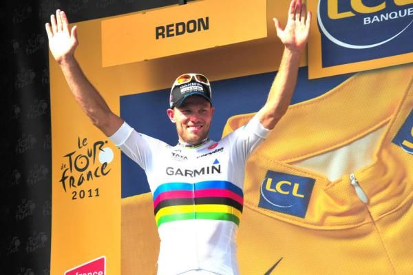 Thor Hushovd (Garmin-Cervelo) was a vital cog in Tyler Farrar's lead-out.