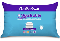 Slumberdown Washable Pillows - White / 4 | Was £19.99 now £15.99 | Save £4