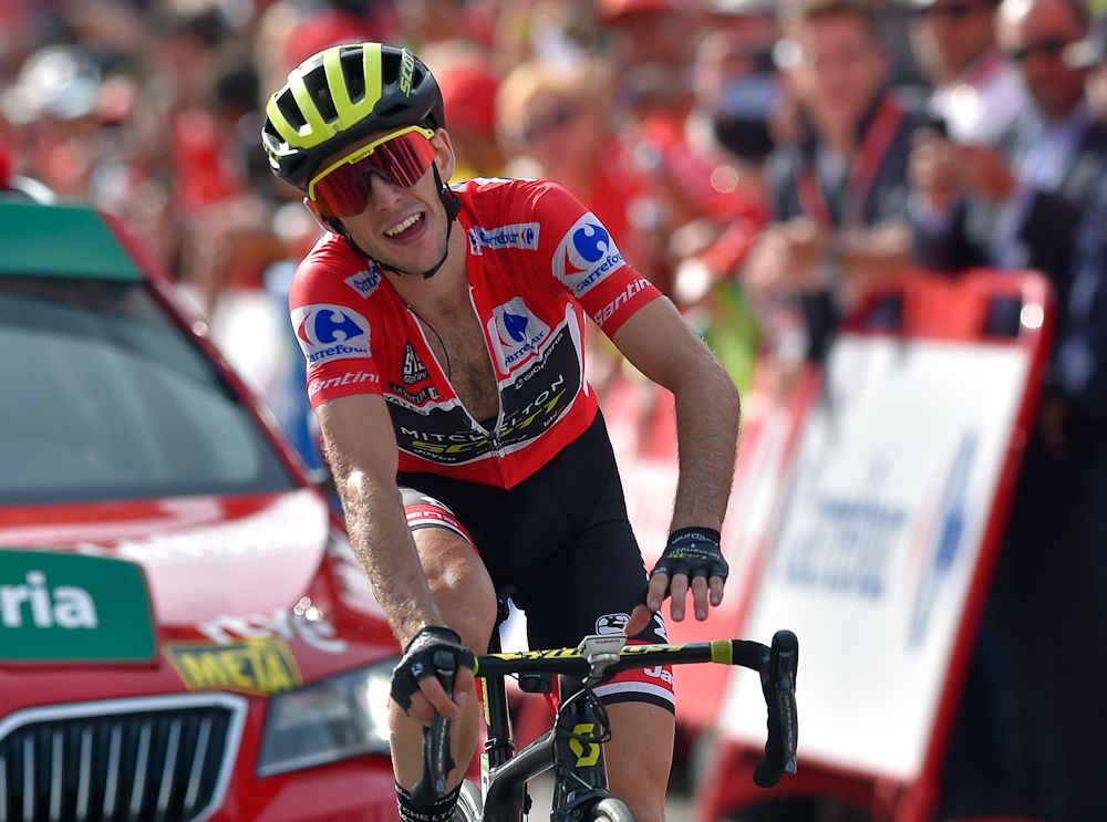 Simon Yates finished second atop Coll de la Rabassa during stage 19 at the Vuelta