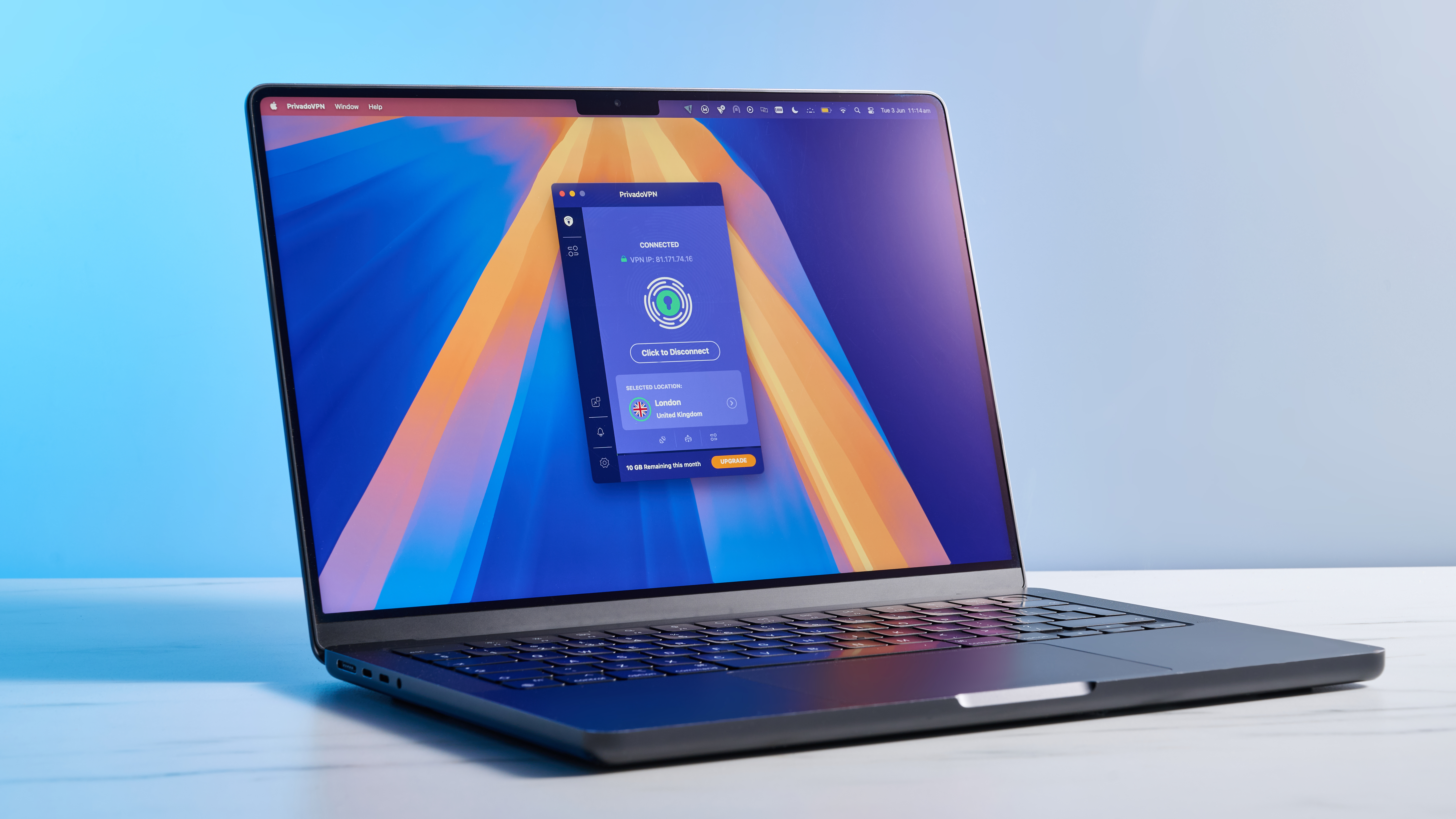 Windscribe free on a Macbook Pro