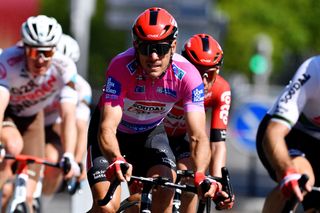 DUNKERQUE FRANCE MAY 08 Philippe Gilbert of Belgium and Team Lotto Soudal Pink Leader Jersey competes during the 66th 4 Jours De Dunkerque Grand Prix Des Hauts De France 2022 Stage 6 a 1829km stage from Ardres to Dunkerque 4JDD on May 08 2022 in Dunkerque France Photo by Luc ClaessenGetty Images