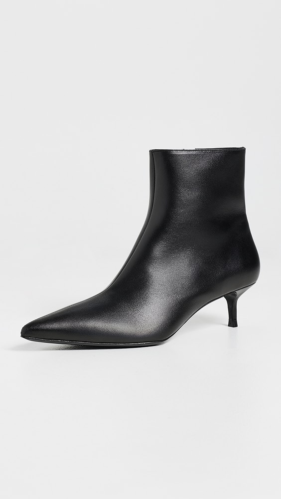Sebastian Kitten Heel Ankle Boots - Black