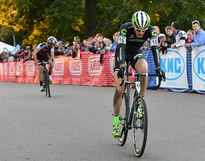 Lukas Winterberg (Cannodale) rides into the finish knowing he lost his podium spot