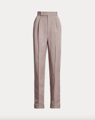 Ralph Lauren Evanne Linen-Blend Pant