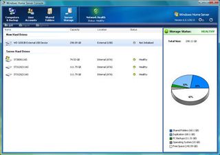 Screenshot of the hard drive management. Click here for a full-sized image.