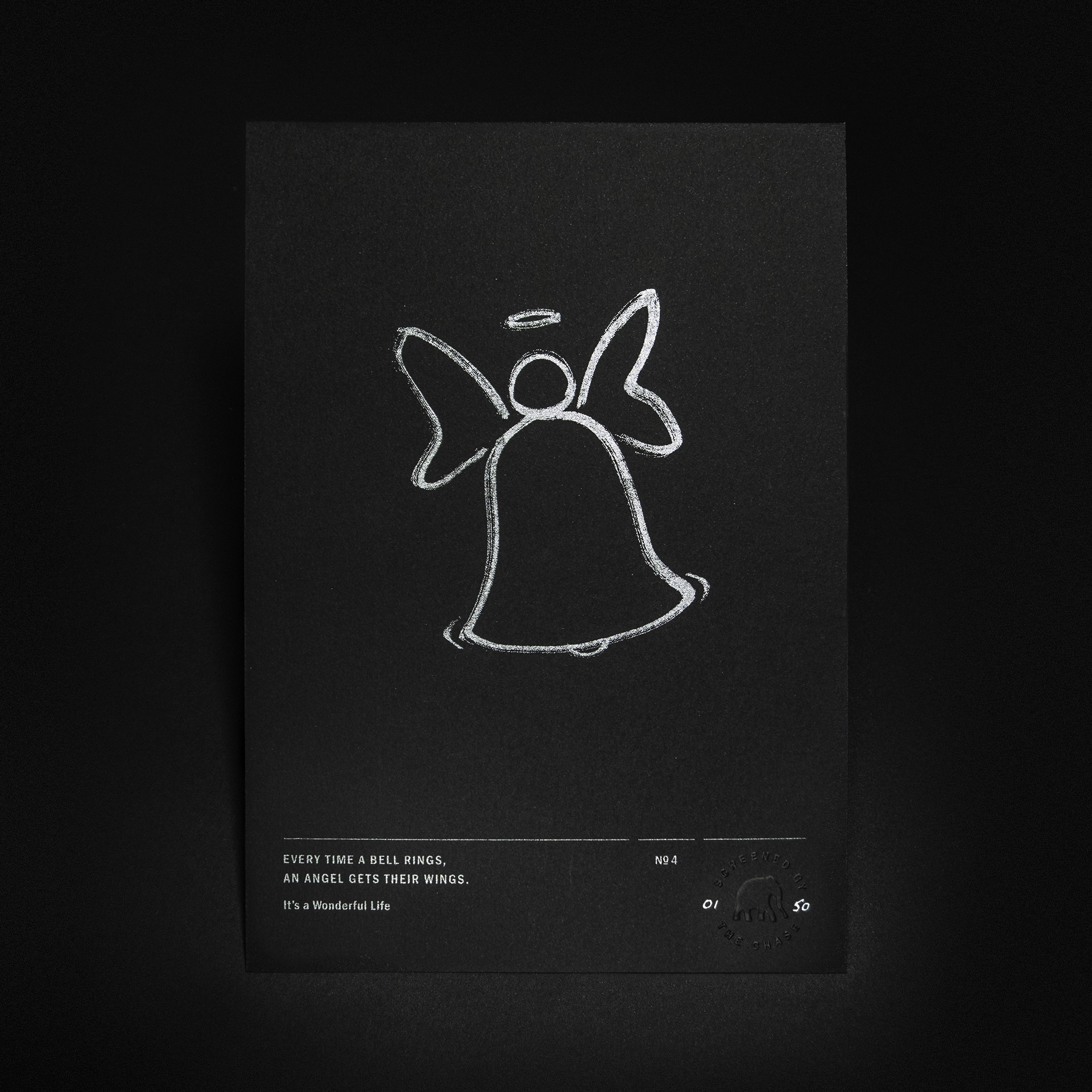 angel on a dark background