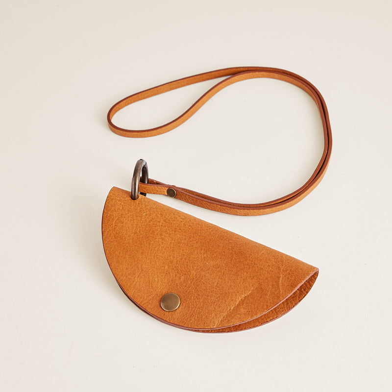Taco Glasses Case With Lanyard - Heritage "broken-In" Leather Tan