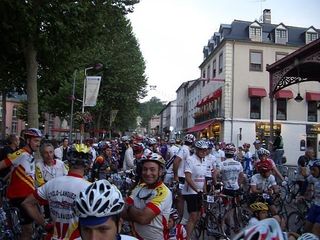 Riders nervously chat to one another