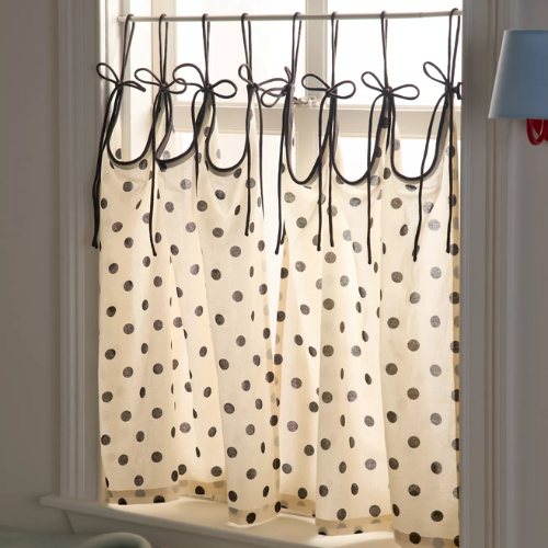 Polka Dot Scallop Cafe Curtains