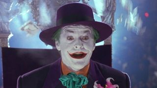 Jack Nicholson wearing a hat as The Joker