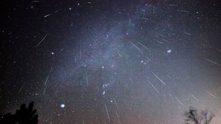 The Geminid meteors shower taken in a remote part of Virginia