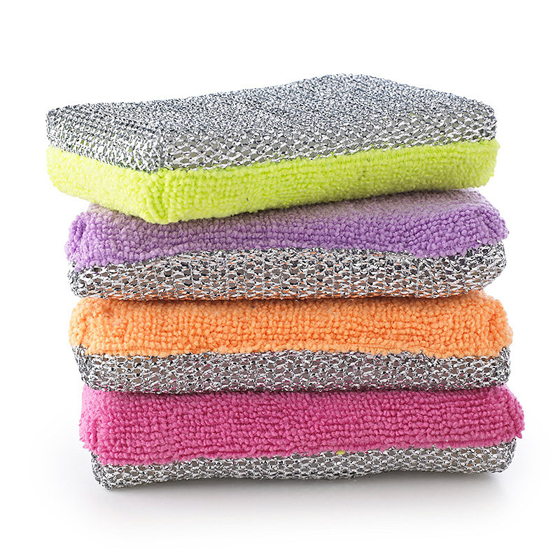 4 Lakeland Microfibre Dual Kitchen Sponges