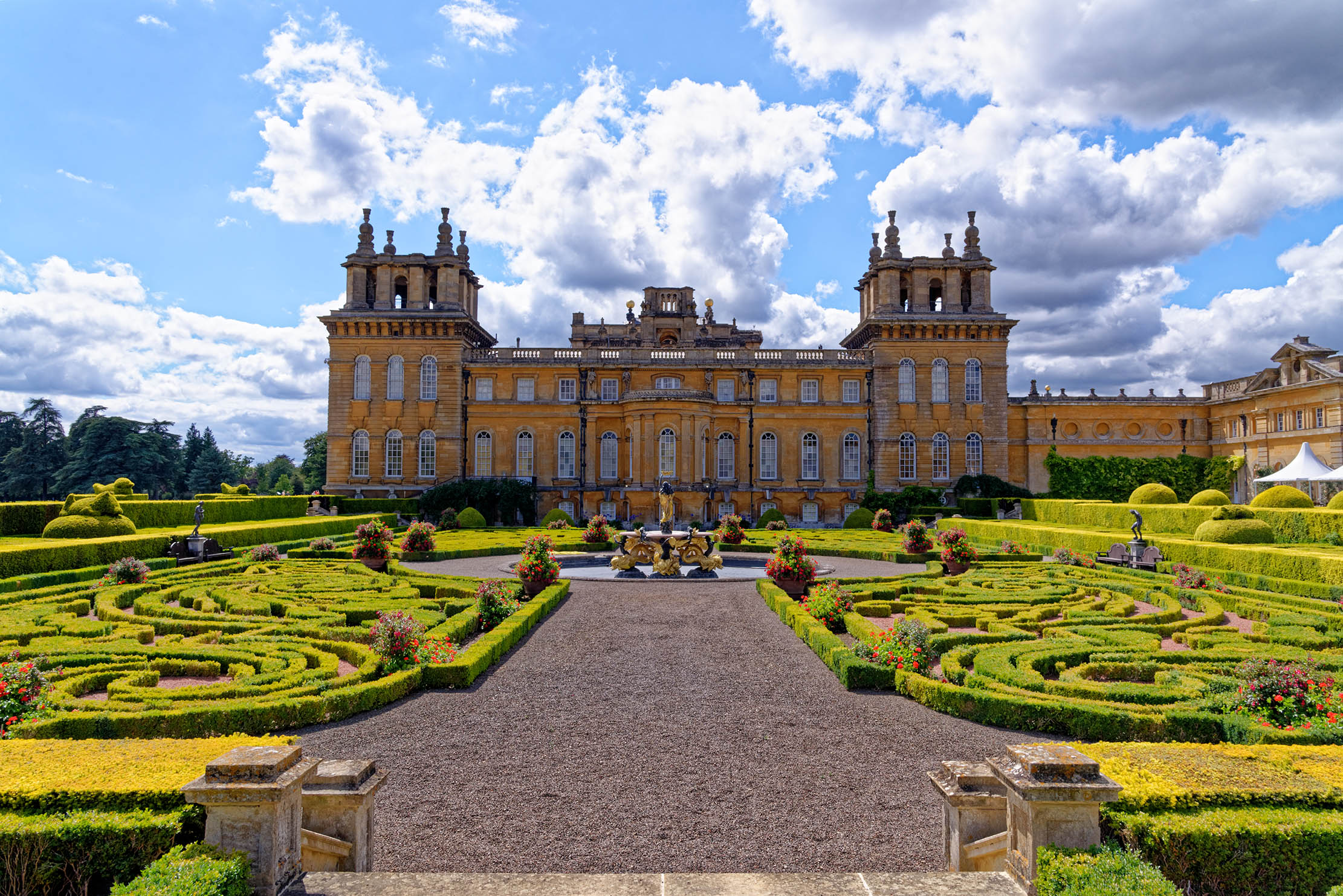 Blenheim Palace in Woodstock, England. The birthplace of Winston Churchill and residence of the dukes of Marlborough.