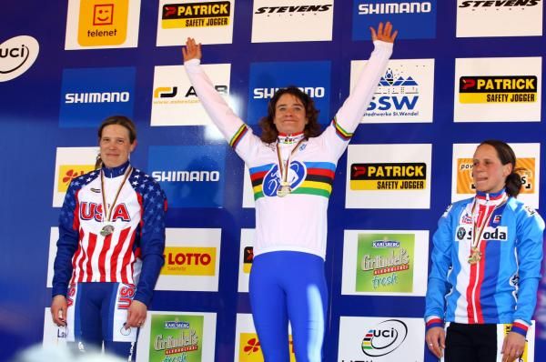 Marianne Vos (Netherlands) on the podium