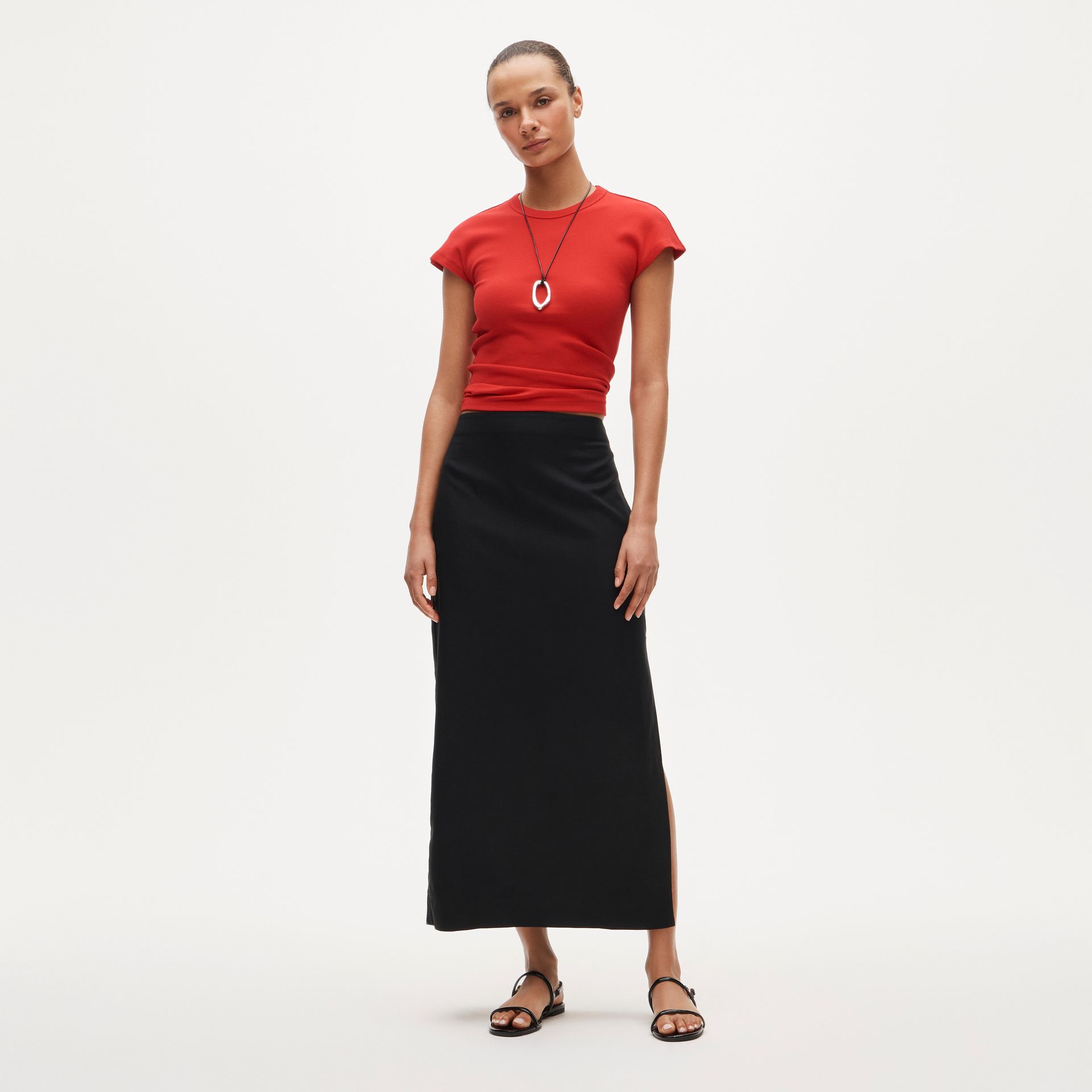 Column Skirt in Gramercy Linen Blend