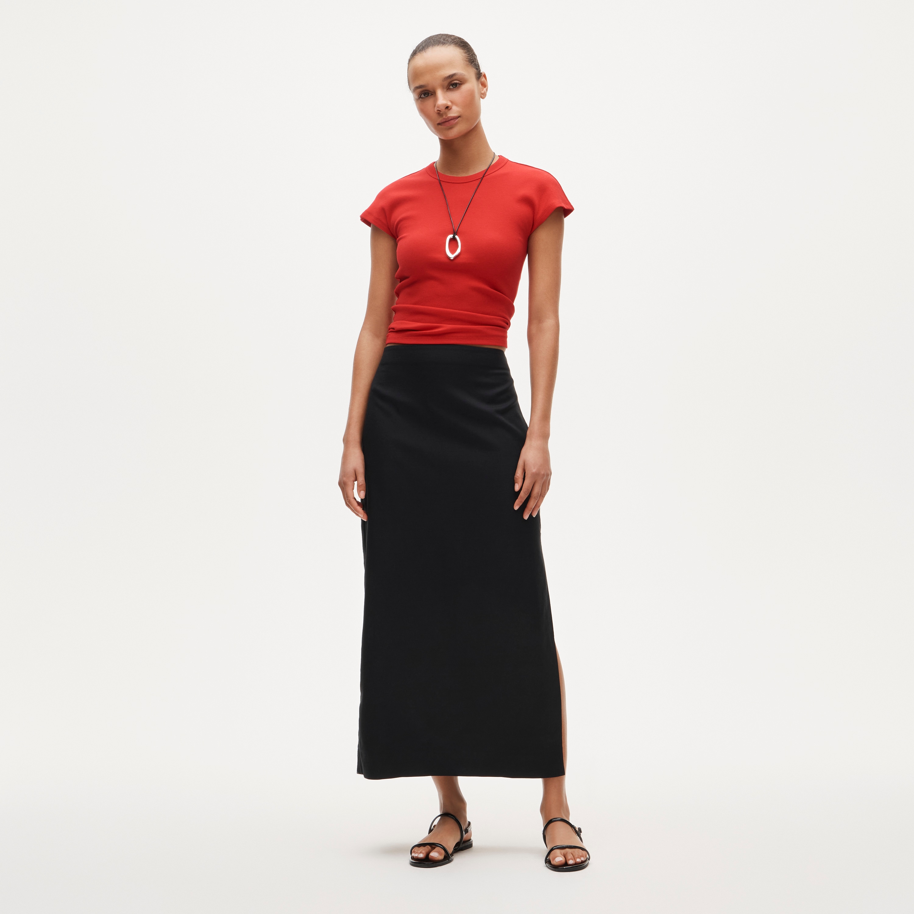 Column Skirt in Gramercy Linen Blend