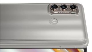 A close up render of the back of the Moto G60