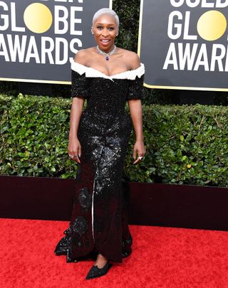 BEVERLY HILLS, CALIFORNIA - JANUARY 05: Cynthia Erivo arrives at the 77th Annual Golden Globe Awards attends the 77th Annual Golden Globe Awards at The Beverly Hilton Hotel on January 05, 2020 in Beverly Hills, California. (Photo by Steve Granitz/WireImage)