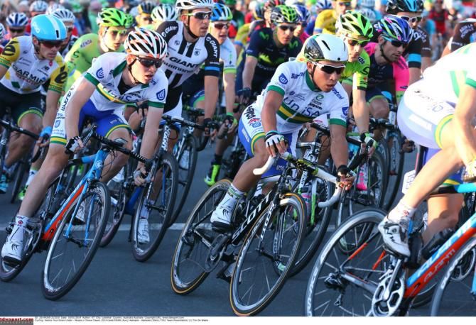 Caleb Ewan (UniSA) makes his way around the People's Choice Classic course