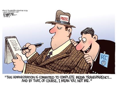 Political cartoon FCC media transparency