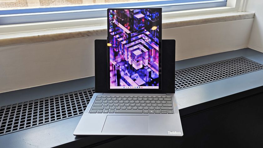 Photos and images of Lenovo&#039;s new concept laptop called the ThinkBook VertiFlex, which features a display that rotates from horizontal to vertical, were announced at IFA 2025 in Berlin, Germany.
