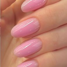 @harrietwestmoreland sheer pink glossy nails