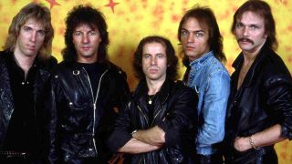 Scorpions posing for a photograph in 1984