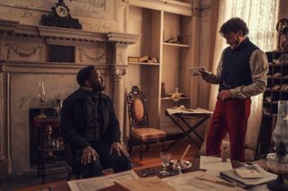 Chinaza Uche and Gabriel Ebert in “Dickinson” season three