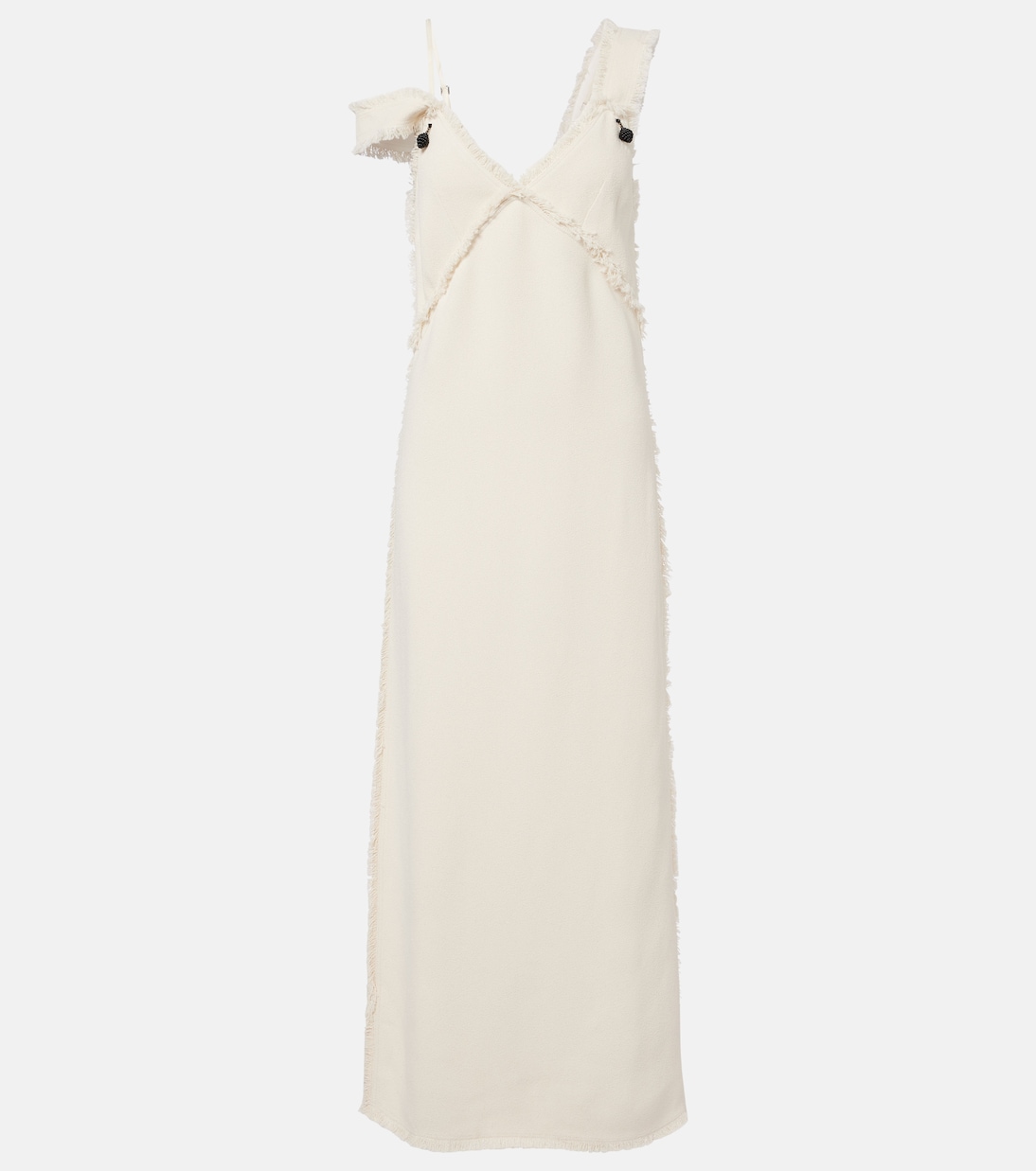 Fringed Maxi Dress in Beige - Toteme