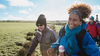 Two women hiking toogether