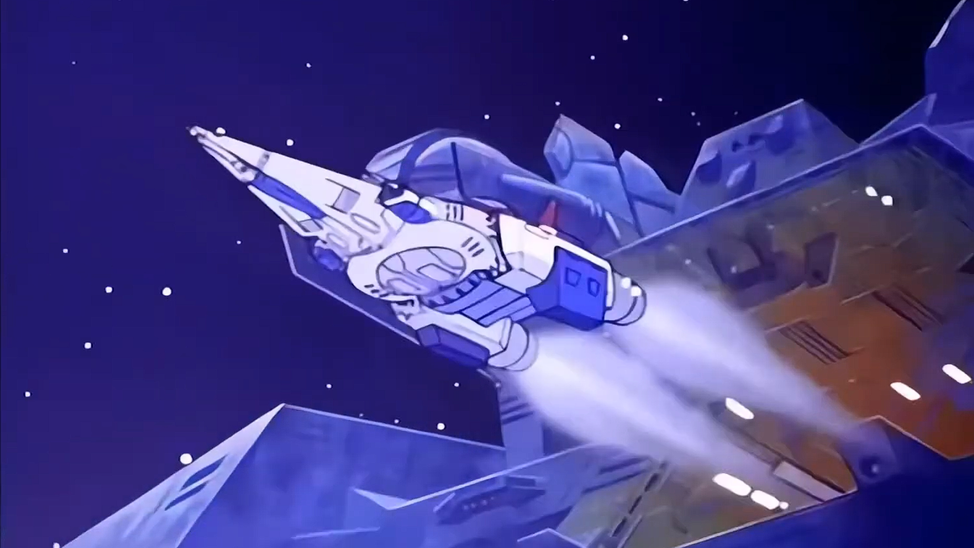 Captura de tela do anime de ficção científica dos anos 1980 "Ulisses 31"