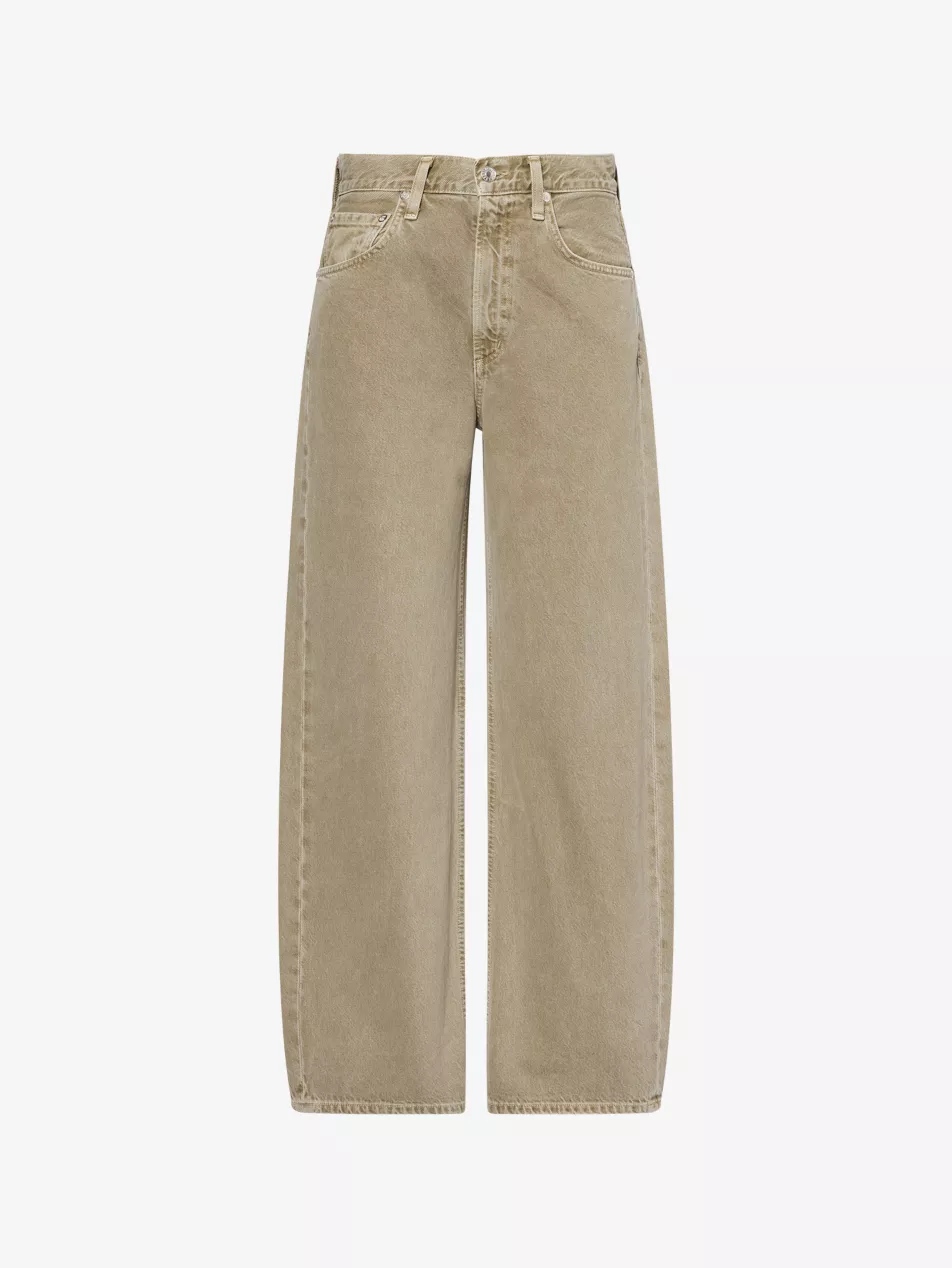 Low Curve Garment-Dyed Wash Denim Jeans