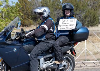 UCI officials were in good spirits at the start of the Pro Women's race.