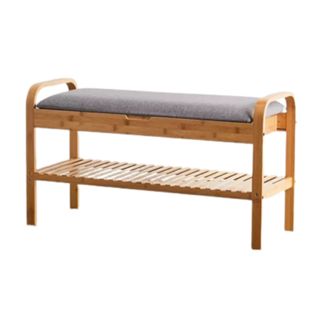 UO Upholstered Bamboo Storage Bench