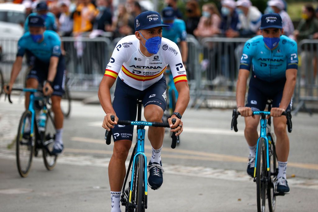 BREST FRANCE JUNE 24 Omar Fraile of Spain and Team Astana Premier Tech during the 108th Tour de France 2021 Team Presentation LeTour TDF2021 on June 24 2021 in Brest France Photo by Chris GraythenGetty Images