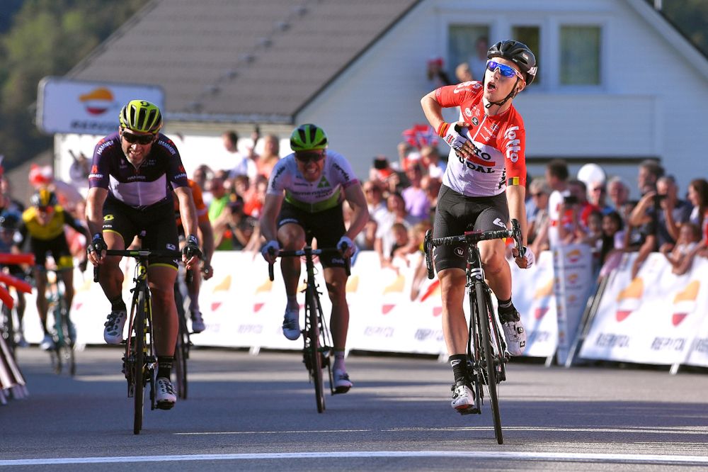 Bjorg Lambrecht (Lotto Soudal) wins the final stage at Tour des Fjords
