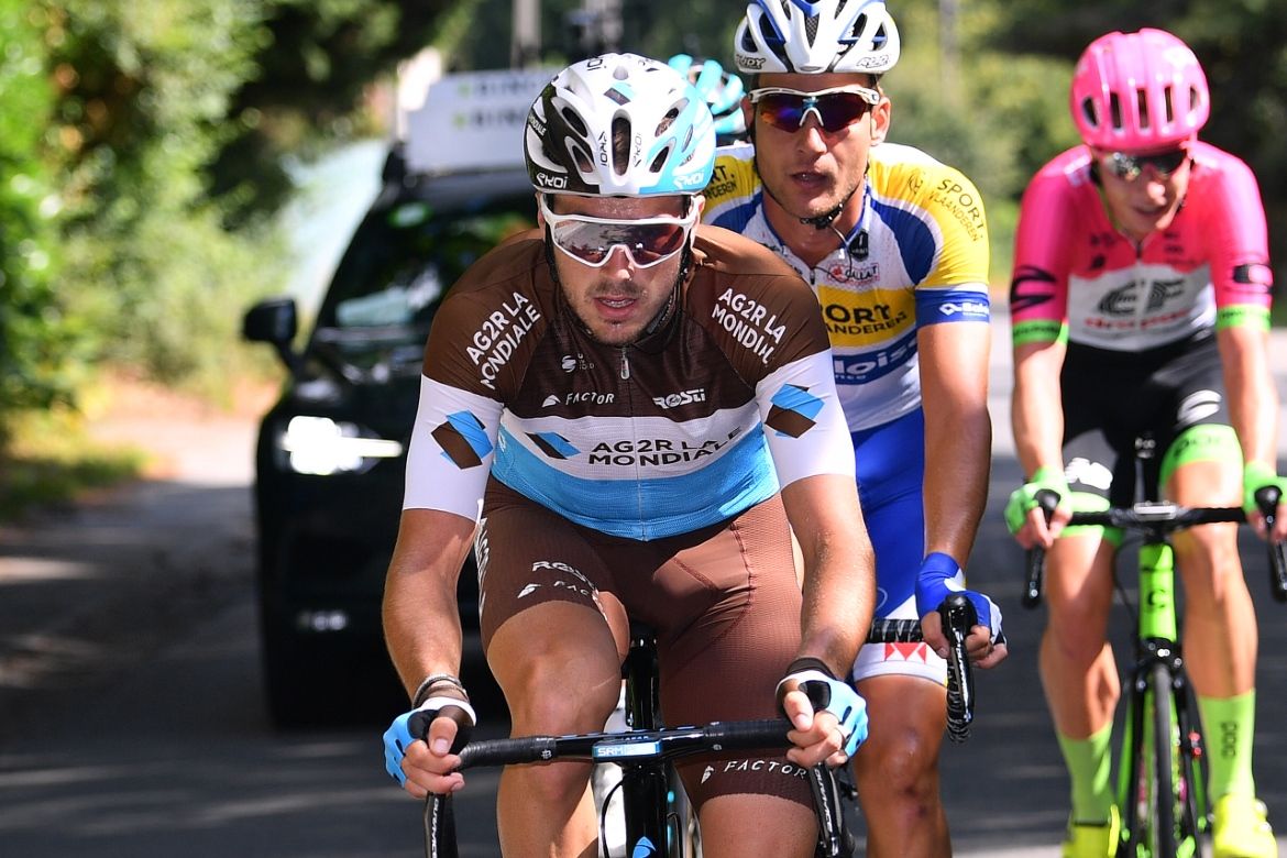 Alexis Gougeard (AG2R La Mondiale) leads the breakaway