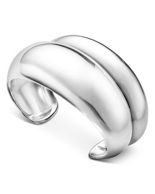 Sterling Silver Curve Bangle Bracelet