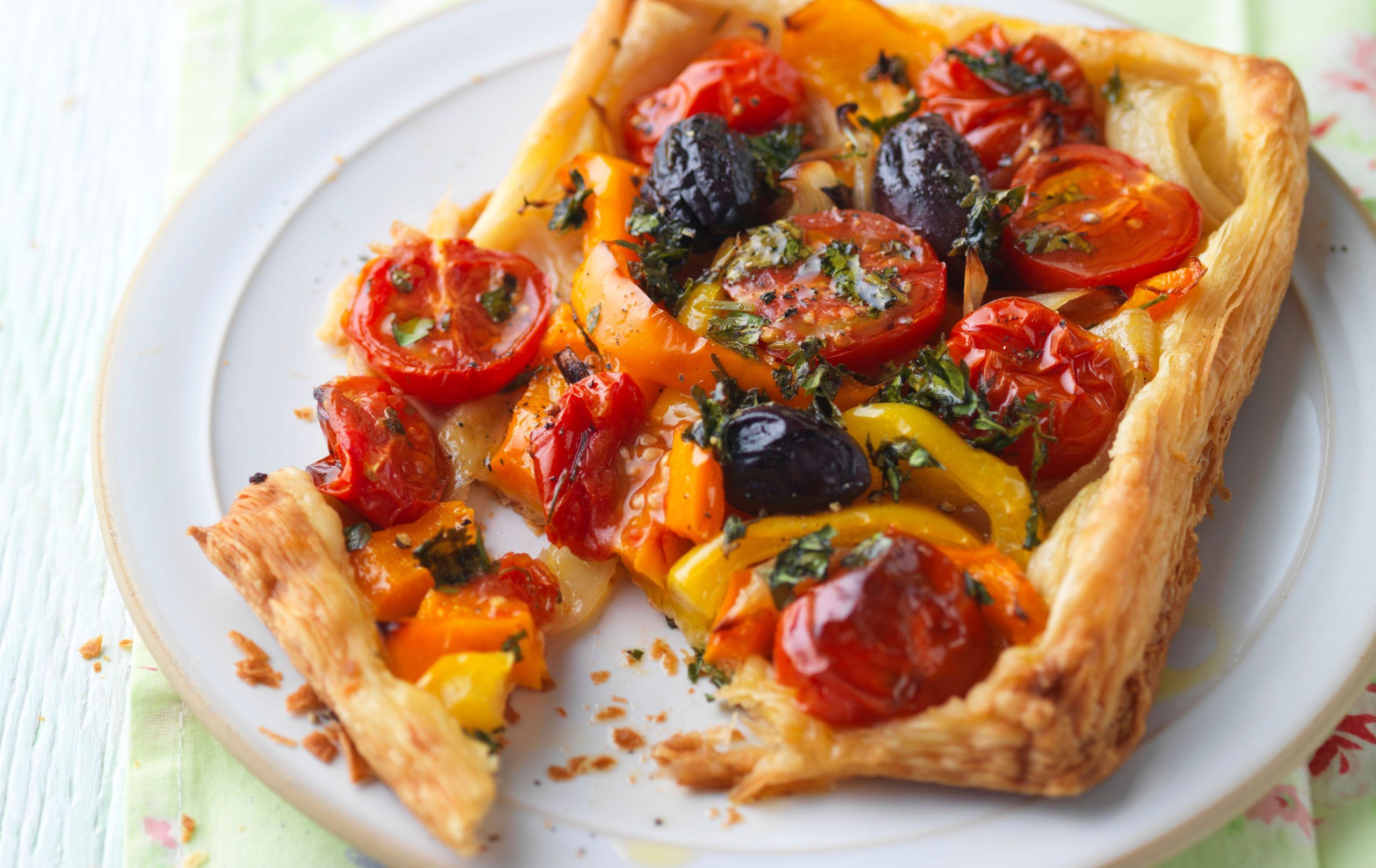 Tomato and pepper galettes recipe