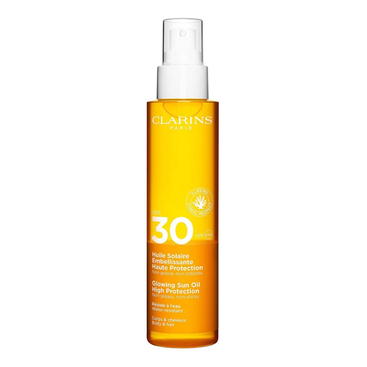 Clarins Glowing Sun Oil High Protection SPF30