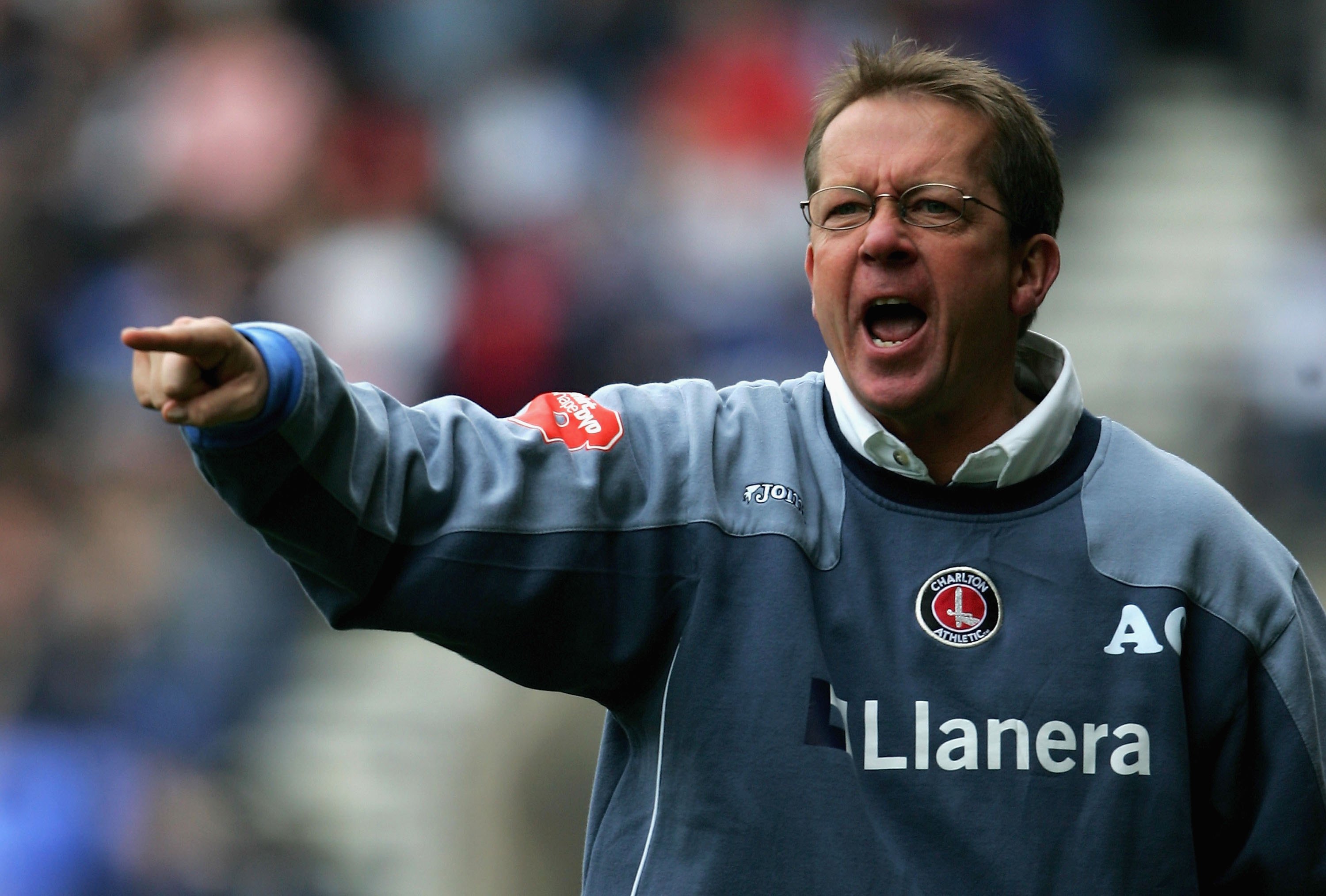 Alan Curbishley at Charlton in the Premier League