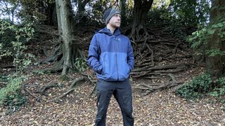 Testing the Passenger Eclipse Insulated Waterproof Jacket on a woodland walk