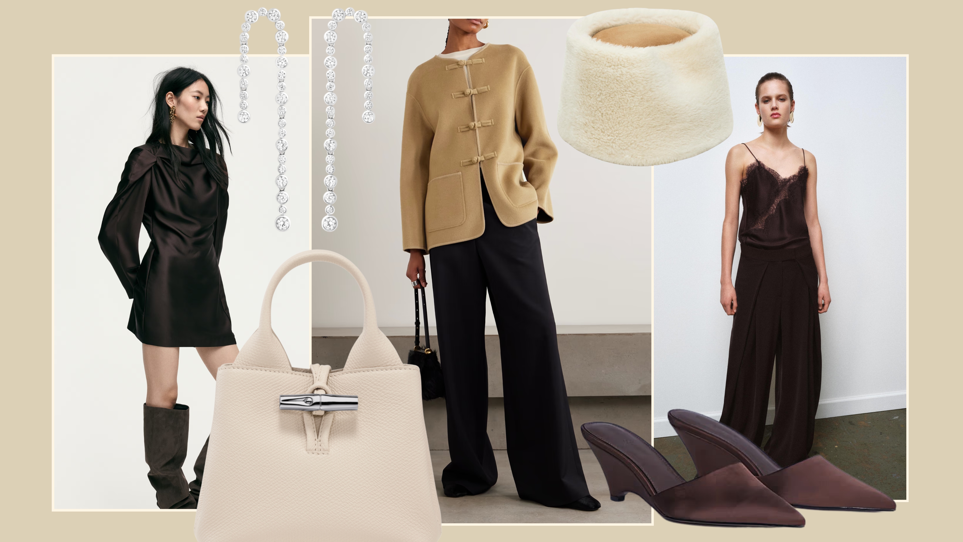 Looks and products from H&amp;M, Massimo Dutti, Astrid &amp; Miyu, Zara, Net-a-Porter, Topshop, Longchamp.