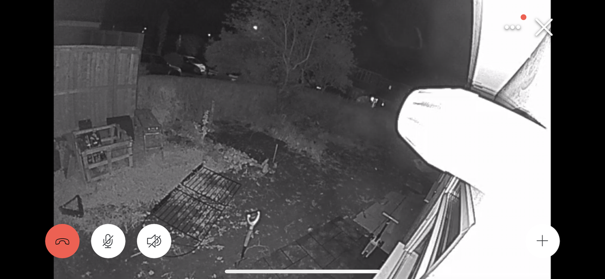 Ring Spotlight Cam Pro solar at night