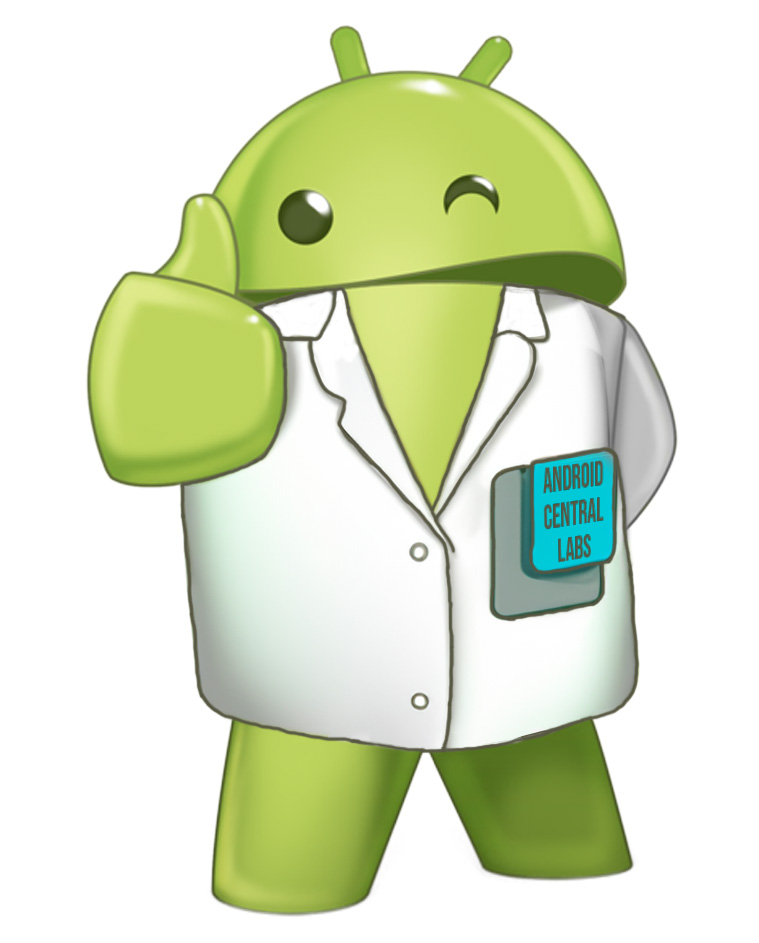 Android Central's Lloyd mascot in a lab coat in the Android Central Labs column