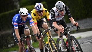 Tadej Pogačar, Mathieu Van Der Poel and Wout Van Aert ahead of the Tour of Flanders live stream 2024