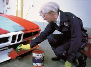 Andy Warhol paints BMW Art Car #4, BMW M1 Group 4, 1979